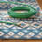 TOWN & COUNTRY EVERYDAY Dahlia Southwestern Stripe Outdoor Rug Blue Multi-97549330