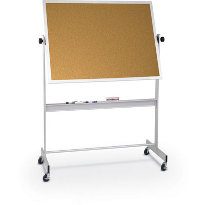 Deluxe MooreCo Cork Freestanding Metal Whiteboard