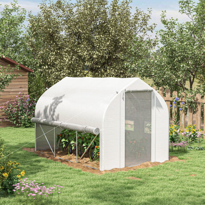Bonnibelle 3 x 2m Walk-in Tunnel Greenhouse, Roll Up Sidewalls, Mesh Door