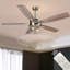 Ventilateur de plafond 51,2 po avec lumière avec télécommande et 10 vitesses, moteur à courant continu réversible 4,7 po / 9,8 po