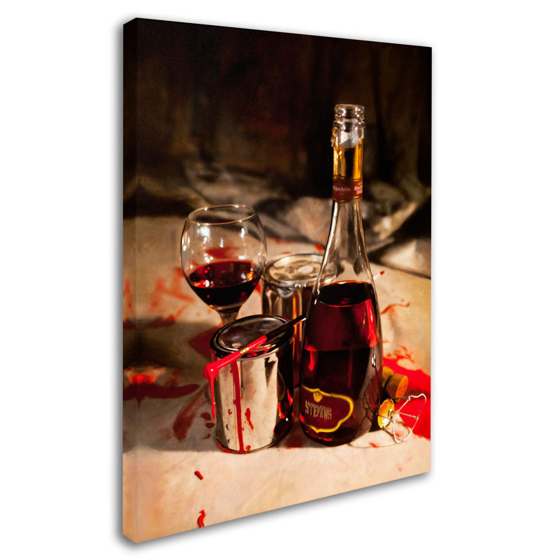 « red label wine », reproduction d’art sur toile tendue, H 35 po x l 47 po x P 2 po