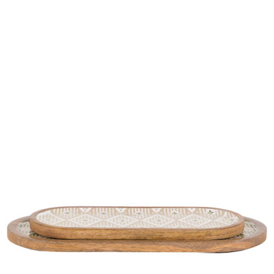 Anya Wooden Serving Trays Set of 2