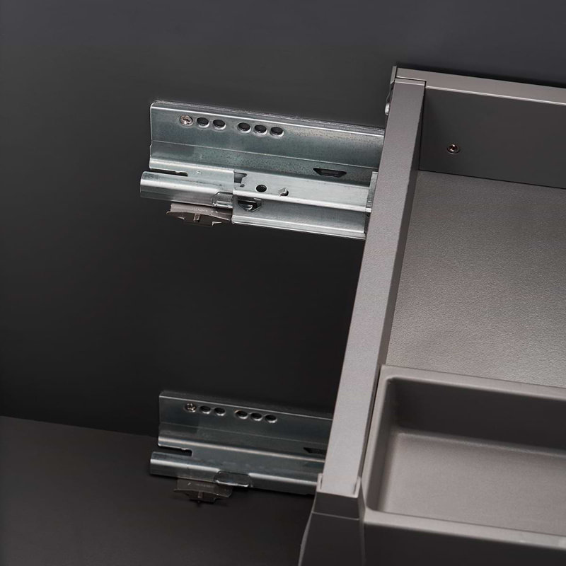 Linear 24" Wall Mounted Single Bathroom Vanity with Top, Taupe