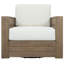 Fauteuil pivotant en eucalyptus de Santiago