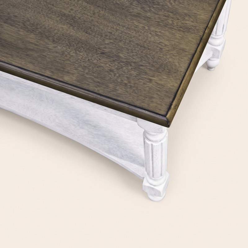 Table basse Branham, Chêne antique / blanc antique