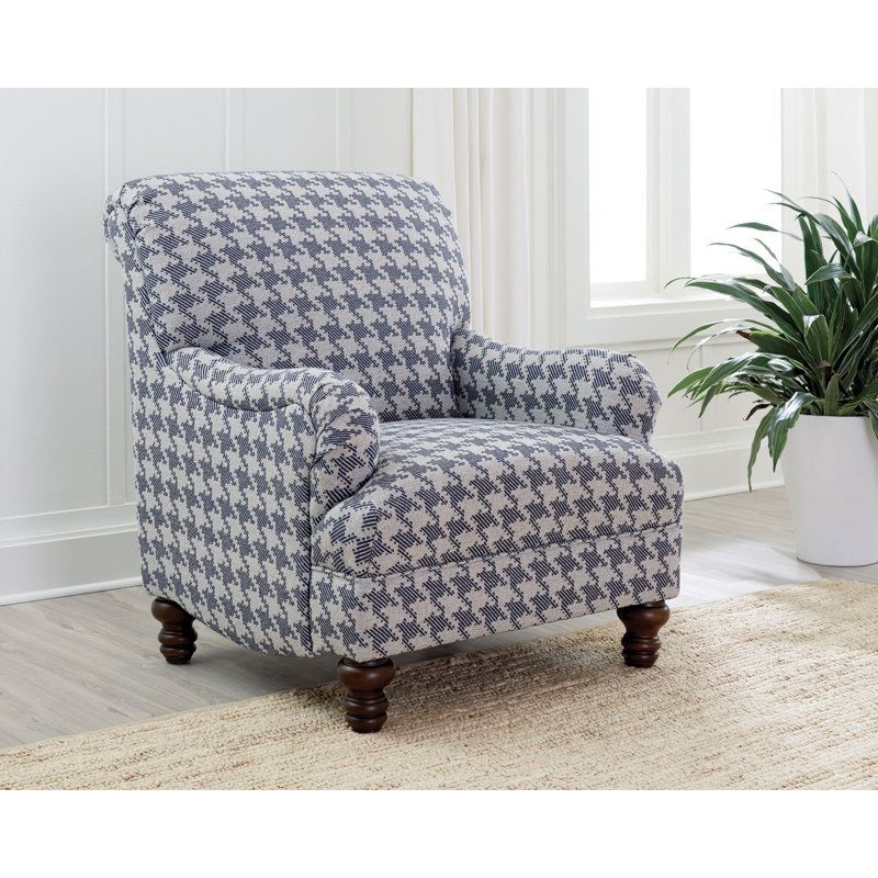  Fauteuil d'appoint Susane, Tissu bleu