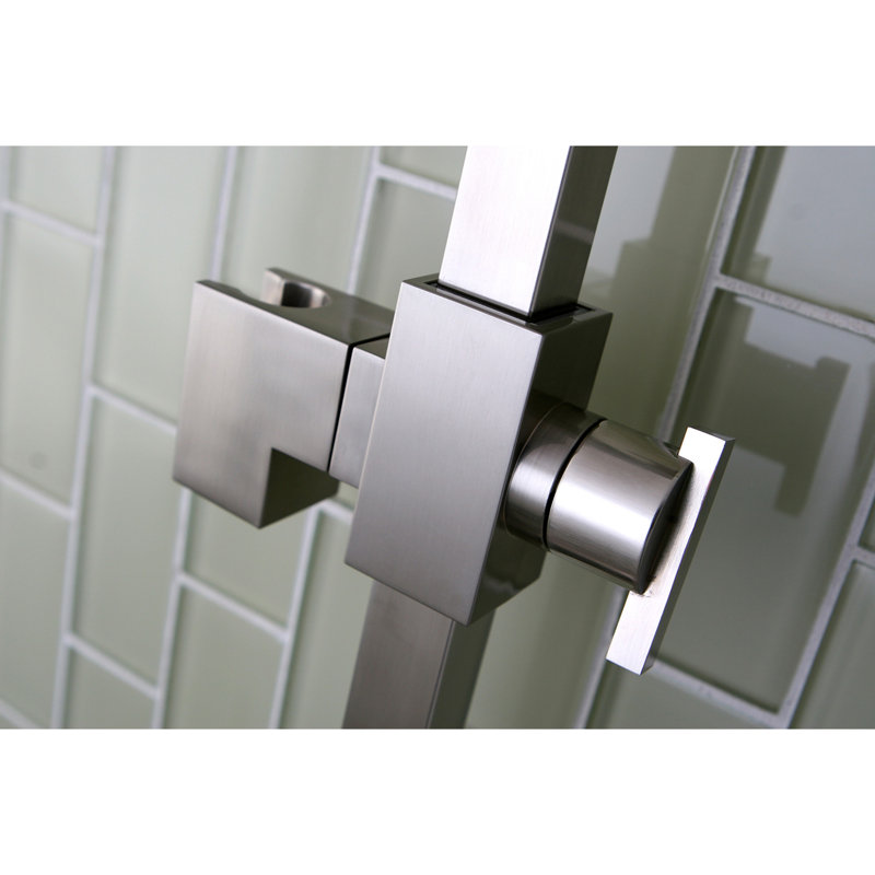 Barre de douche coulissante en acier inoxydable 24 po avec porte-savon Kingston Brass Claremont, Nickel brossé