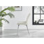 Edzard Statement 4 Person Round Dining Table Set in Luxury Stone Effect - Velvet Dining Chairs-88576102