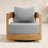 Everlee Outdoor Swivel Armchair, Sunbrella Canvas & Natural FSC Teak-110441363