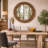 Wood Large Room Wall Mirror with Layered Wood Chip and Stick Design