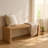 Koe Accent Bench, 49 Inch Wide Handwoven Natural Jute Woven Frame