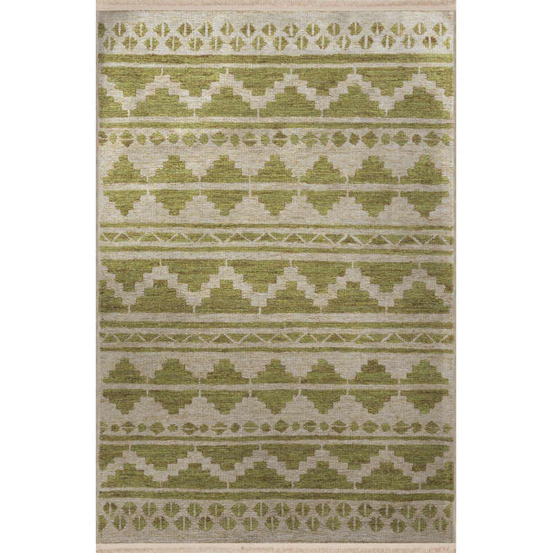 Tapis décoratif vert à motif vert, Tapis de couloir 3 pi 3 po x 6 pi 7 po inclus