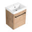 16'' Bathroom Vanity With Ceramic Sink. Floating Design. Modern Style. Plywood Construction. Oak Colour. Spacious Storage. Fits Compact Bathrooms Ideal For Small Bath Areas-1070923082
