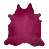 Cowhide Area Rug in Fuchsia