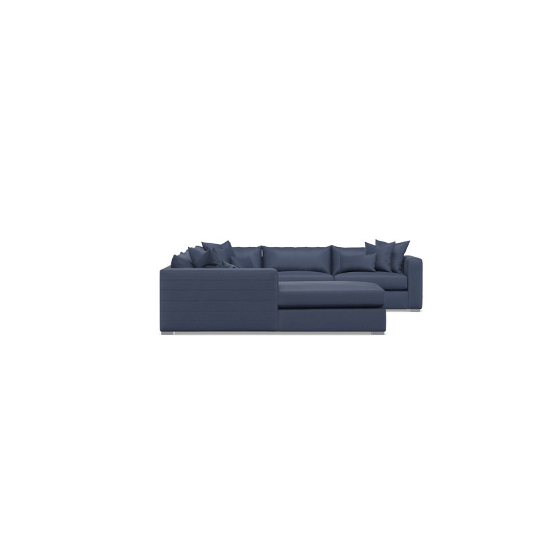Sectional, Blue Chenille