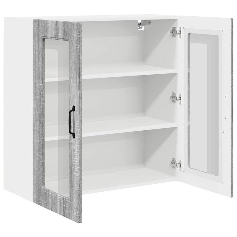 Vidaxl Kitchen Wall Cabinet Sonoma Oak 60 X 31 X 80 Cm Engineered Wood, Grey Sonoma, 80cm H x 80cm W x 31cm D