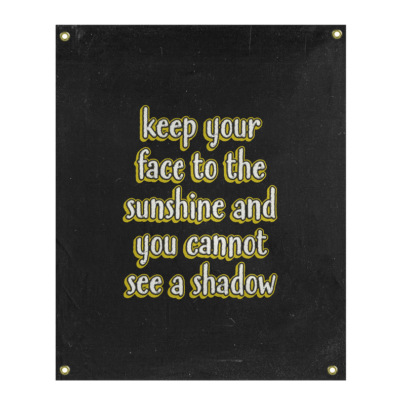 Tapisserie tableau noire quote optimise en polyester, H 36 po x l 26 po, Jaune