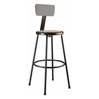 Tabouret en acier robuste avec dossier