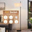 155cm Traditional Floor Lamp with Linen Shade - Stylish Black Metal Stand