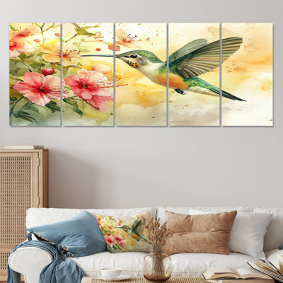 Colibri en vol I - Art mural oiseau - décoration murale moderne