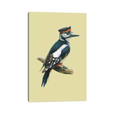 Great Spotted Woodpecker by Mikhail Vedernikov - Gallery-Wrapped Canvas GiclÃ©e -  East Urban Home, 05E36FA141884FE182351EE31C0F5B4F