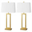 Samarah 28.5" Metal Table Lamp Set with USB, Type-C Ports and Built-in Outlet-507197053