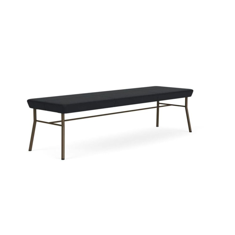 Lesro Banc en métal Mystic, Noir Modena, Bronze