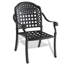 2 fauteuils de patio en fonte d'aluminium, structure, coussins imperméables, chaise empilable, 2 pièces, avec protection ergonomique