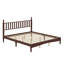Lit plateforme en bois avec tête de lit en forme de gourde, lit plateforme de style rétro avec support à lattes en bois-350035607