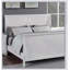 Moderne 1pc lit chambre à coucher lit-bateau tête de lit design blanc-1965735289