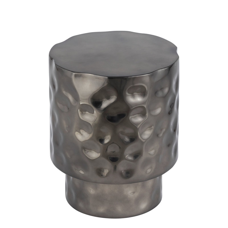 Table de bout en métal de style moderne, Nickel