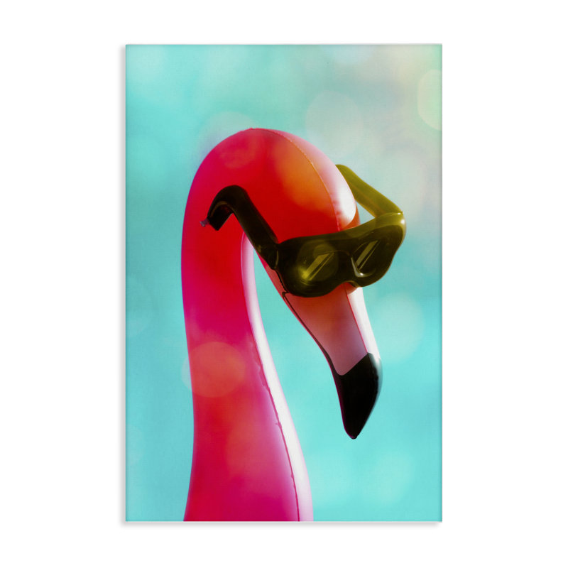  «Flamingo Basking in Bokeh», art mural sur toile par Graffi *ee Studios, H 30 po x l 20 po