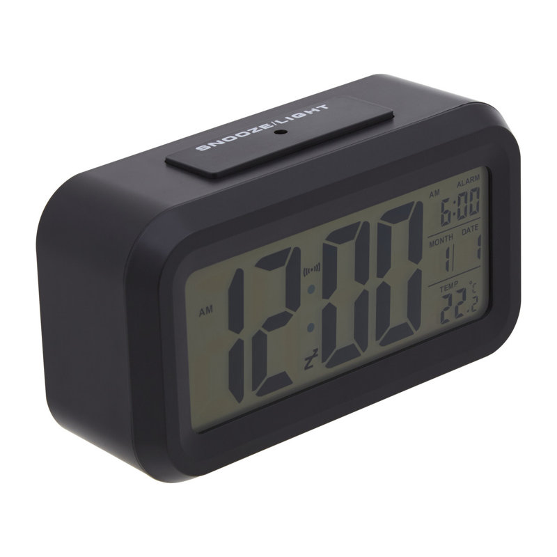 Digital Electric Alarm Tabletop Clock, Black