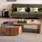 Simple log wind combination coffee table