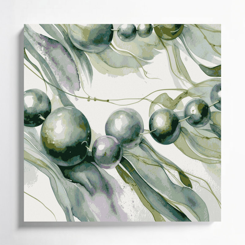 Art mural sur toile Botanical String of Pearls, H 12 po x l 12 po