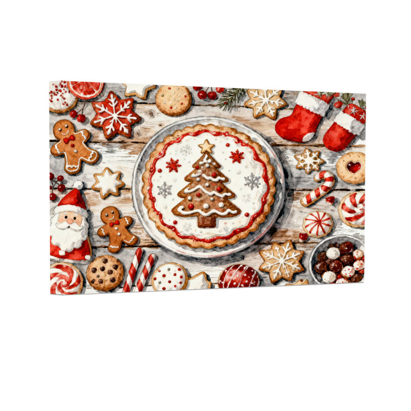 Christmas Christmas Tree Pie And Cookies Pattern