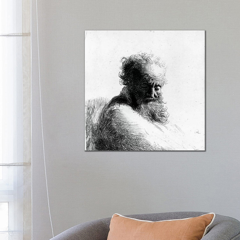 Head Of An Old Man, 1631 by Rembrandt Van Rijn - Wrapped Canvas Gallery-Wrapped Canvas Giclée