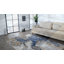 Modern Abstract Blue Grey Gold Area Rug-70293949