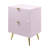Pink High Gloss 2-Drawer Nightstand-907192666