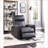 Recliners | Walnut Brown Top Grain Leather Match Power Motion Recliner | Sloped Arms