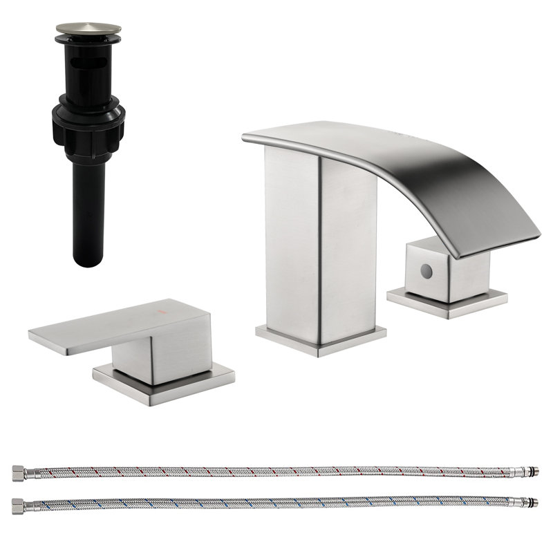 Widespread Bathroom Faucet, Brushed Nickel
