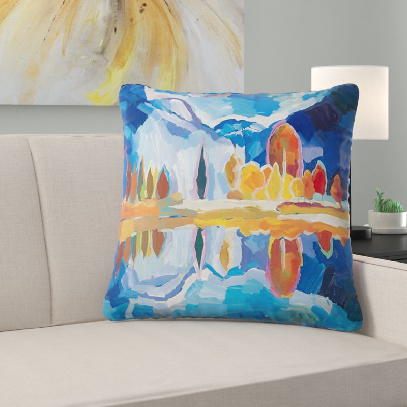 Coussin de couchage reflection automne, 18 po x 18 po