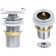 Vidaxl Push Drain Without Overflow Function 2.5X2.5X3.6"