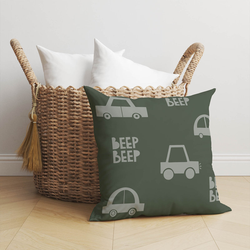 Coussin Beep, H 18 po x l 18 po, Vert