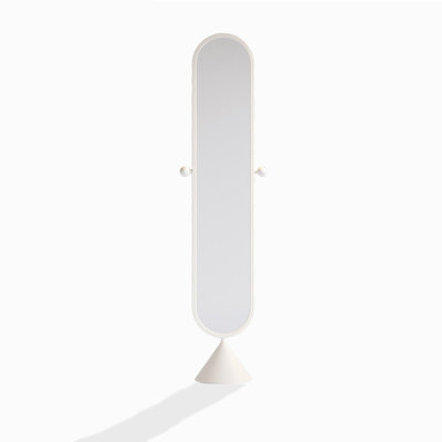 French-Style Cream-Effect Rotatable High-Definition Full-Body Mirror