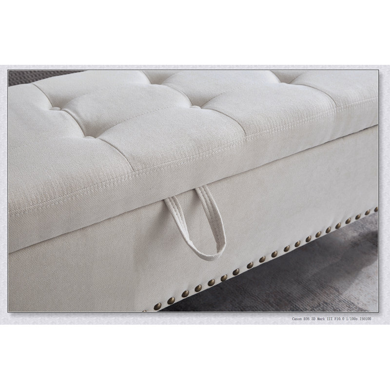 Banc avec repose-pieds 59 po avec rangement