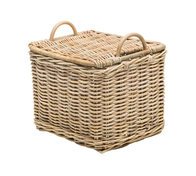 Panier en rotin Boyden, H 16,5 po x l 17,75 po x P 13,75 po