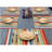 Multi Stripe Cotton Dining Table Placemats - Set Of 6