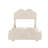  Twin Size Upholstered Platform Bed with Cloud Shaped bed board, Beige