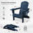 Wolak High Density Polyethylene Folding Adirondack Chair With Double Cup Holder-360845495